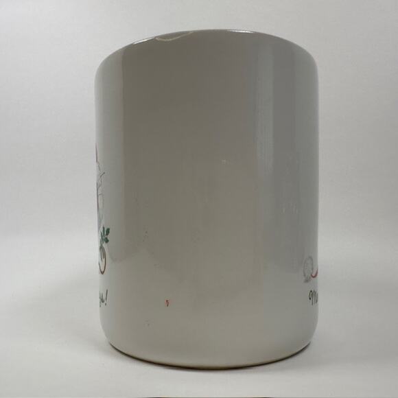 Hallmark Mugs Holly Days Merry Christmas Mouse Coffee Cup Japan 1983 12 oz VTG - Picture 9 of 10